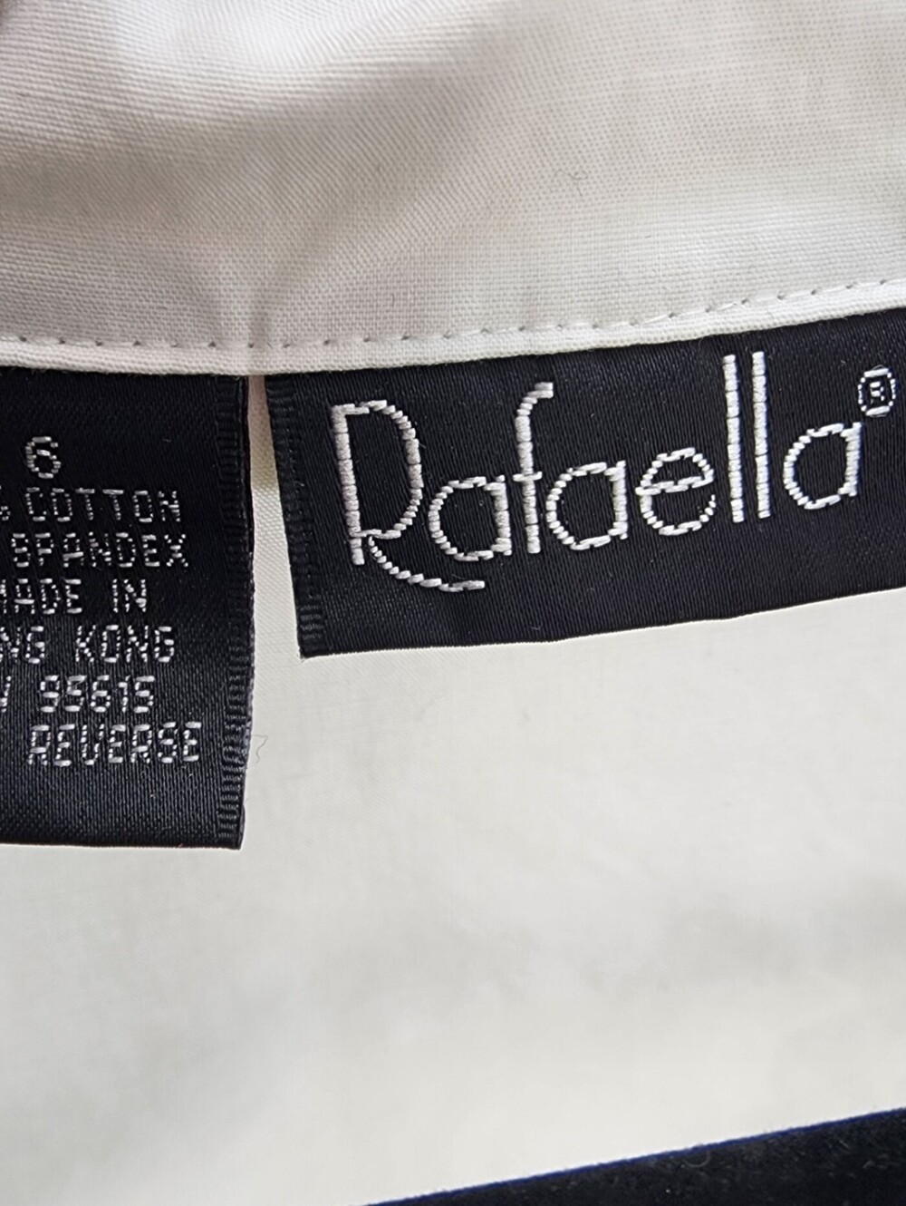 Rafaella Vintage 90s Tie Front Poplin Blouse White 6 - Picture 7 of 8